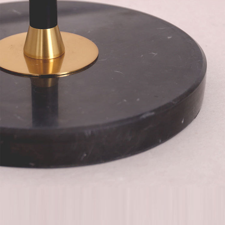 Lámpara de pie LED tradicional de hoja de bambú china redonda en metal y vidrio para sala de estar 