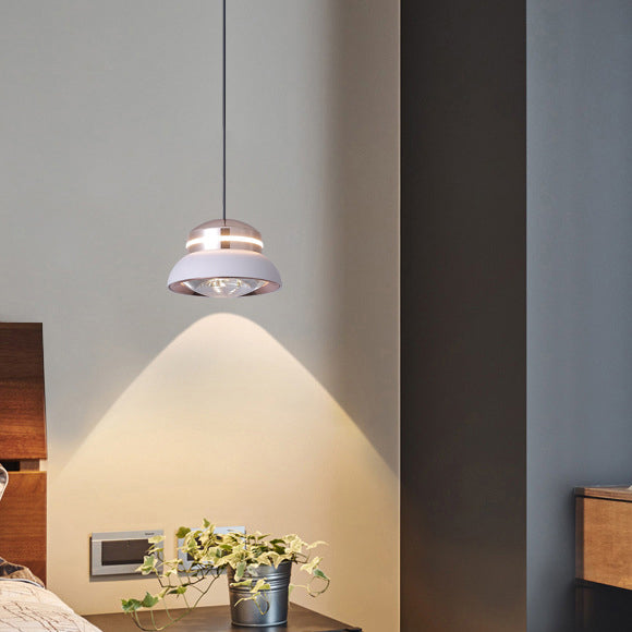 Suspension LED Dôme Contemporain – Lampe Suspendue Créative en Aluminium et Acrylique pour Chambre 