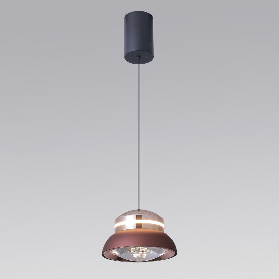Suspension LED Dôme Contemporain – Lampe Suspendue Créative en Aluminium et Acrylique pour Chambre 