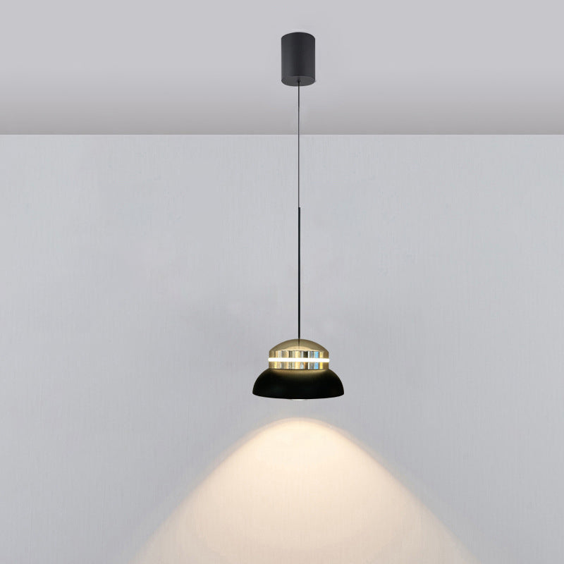Suspension LED Dôme Contemporain – Lampe Suspendue Créative en Aluminium et Acrylique pour Chambre 