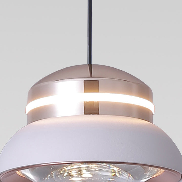 Suspension LED Dôme Contemporain – Lampe Suspendue Créative en Aluminium et Acrylique pour Chambre 