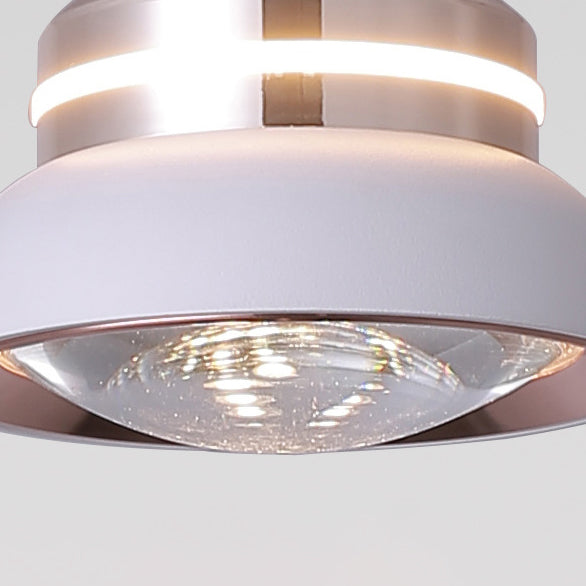 Suspension LED Dôme Contemporain – Lampe Suspendue Créative en Aluminium et Acrylique pour Chambre 