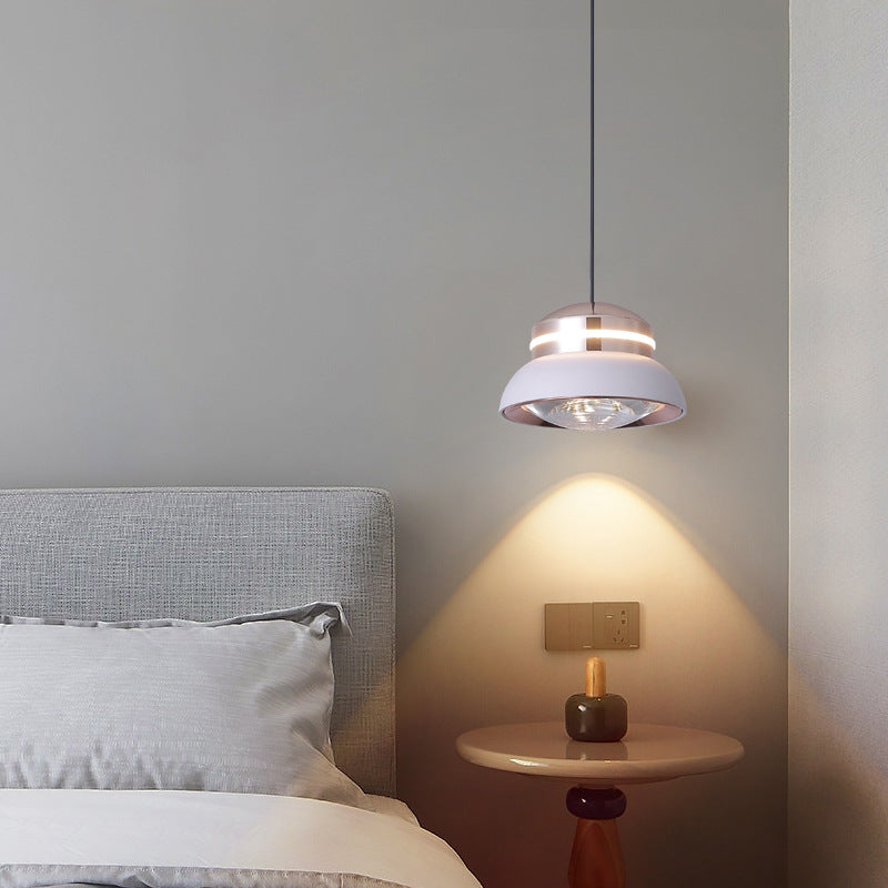 Suspension LED Dôme Contemporain – Lampe Suspendue Créative en Aluminium et Acrylique pour Chambre 