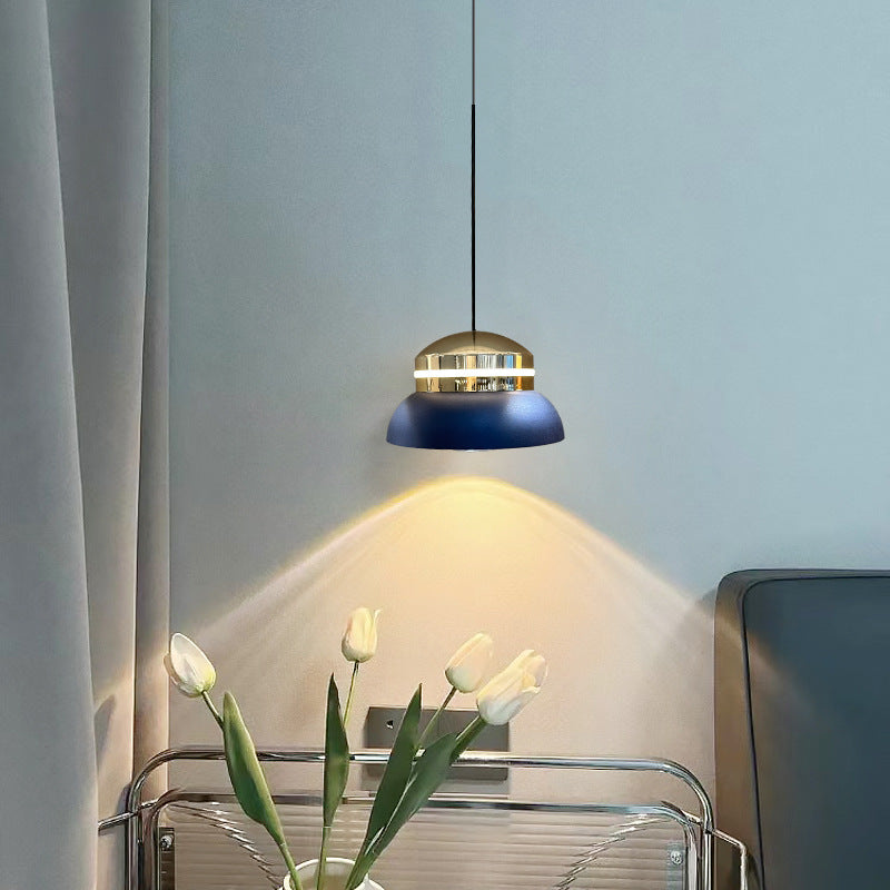 Suspension LED Dôme Contemporain – Lampe Suspendue Créative en Aluminium et Acrylique pour Chambre 