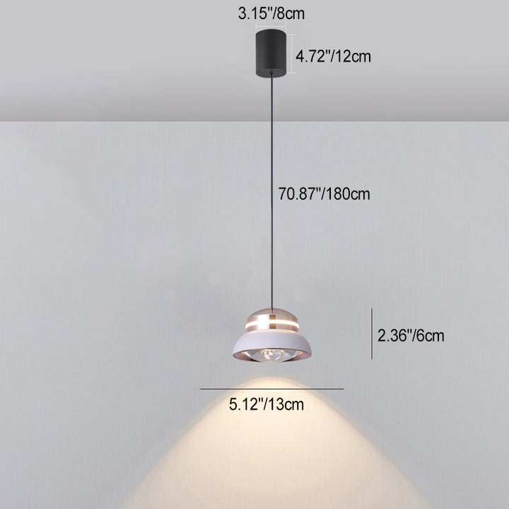 Suspension LED Dôme Contemporain – Lampe Suspendue Créative en Aluminium et Acrylique pour Chambre 
