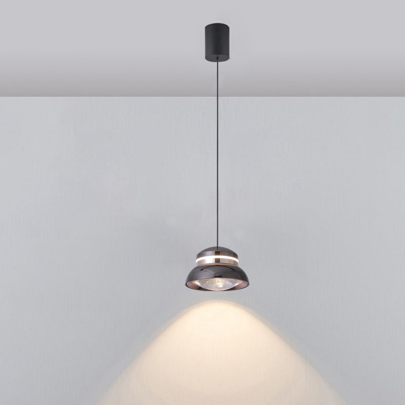 Suspension LED Dôme Contemporain – Lampe Suspendue Créative en Aluminium et Acrylique pour Chambre 