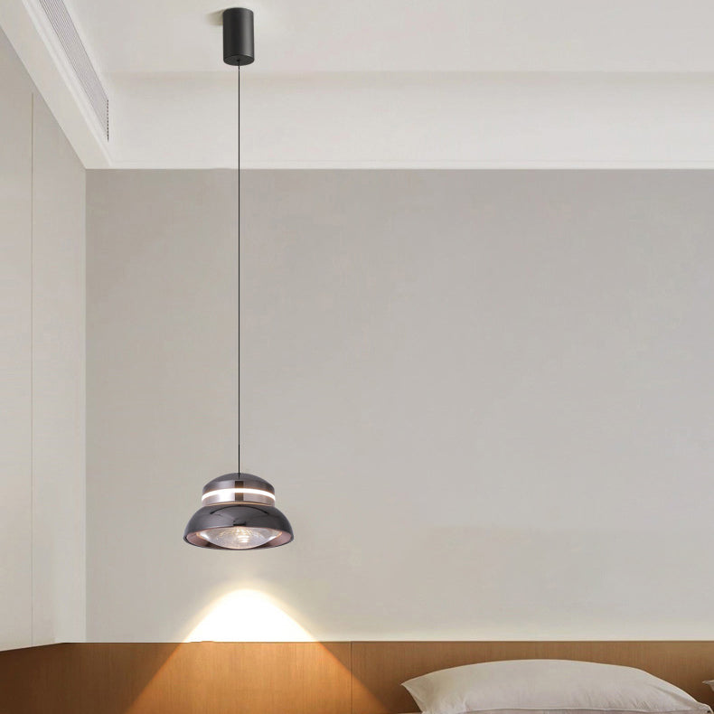 Suspension LED Dôme Contemporain – Lampe Suspendue Créative en Aluminium et Acrylique pour Chambre 