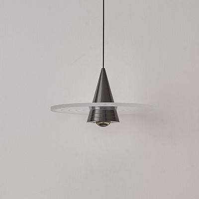 Modern Minimalist Cone Pendant Light – Iron & Aluminum LED Ceiling Fixture for Bedroom