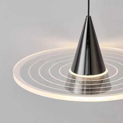 Modern Minimalist Cone Pendant Light – Iron & Aluminum LED Ceiling Fixture for Bedroom