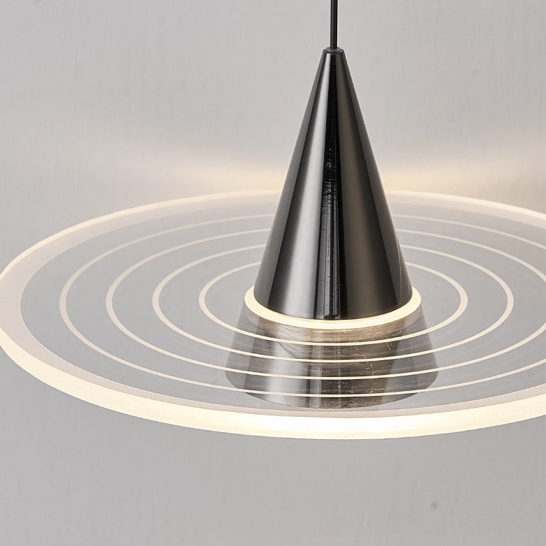 Modern Minimalist Cone Pendant Light – Iron & Aluminum LED Ceiling Fixture for Bedroom