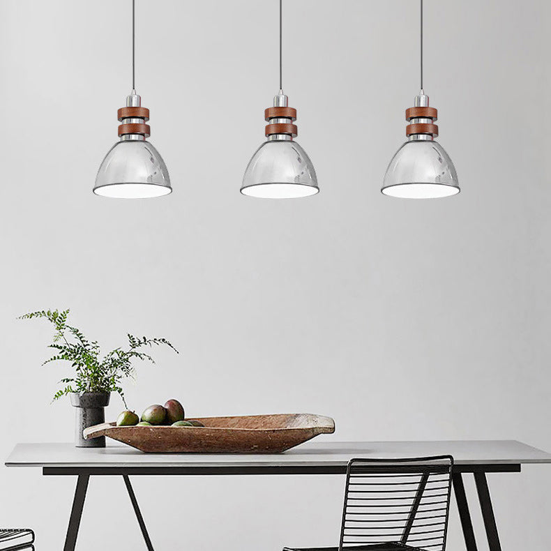 Moderna lámpara colgante minimalista de cúpula 1-luz de metal de hierro para techo de dormitorio 