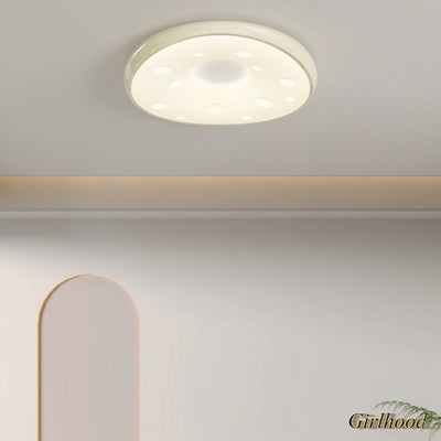 Modern Minimalist Oval LED Ceiling Light – Iron & Acrylic Flush Mount for Bedroom