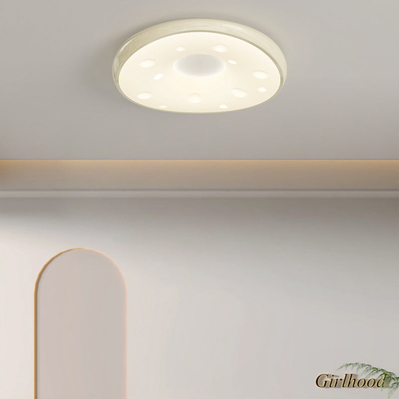 Modern Minimalist Oval LED Ceiling Light – Iron & Acrylic Flush Mount for Bedroom