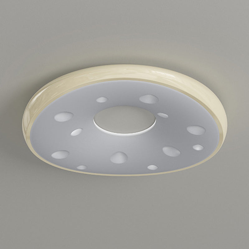 Modern Minimalist Oval LED Ceiling Light – Iron & Acrylic Flush Mount for Bedroom