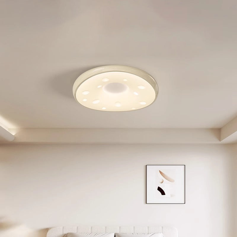 Modern Minimalist Oval LED Ceiling Light – Iron & Acrylic Flush Mount for Bedroom