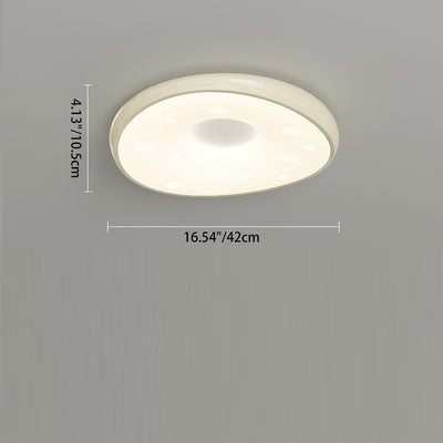 Modern Minimalist Oval LED Ceiling Light – Iron & Acrylic Flush Mount for Bedroom