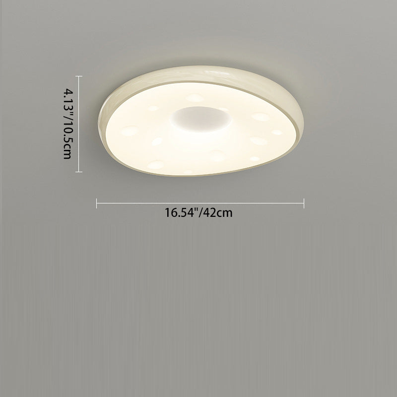 Modern Minimalist Oval LED Ceiling Light – Iron & Acrylic Flush Mount for Bedroom