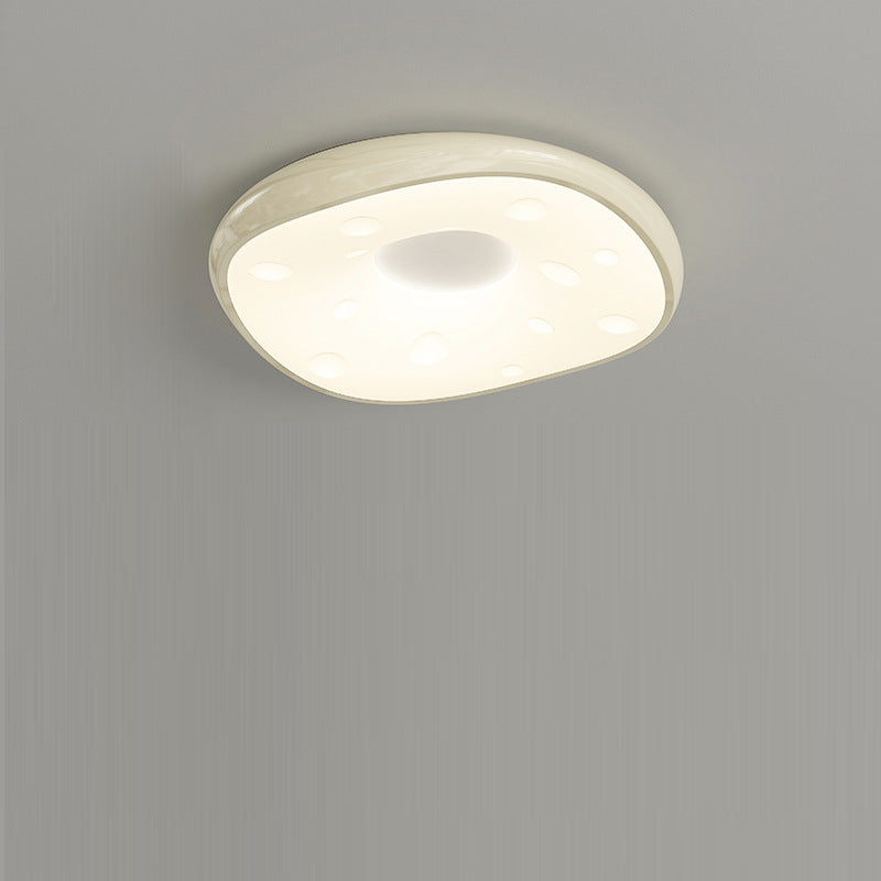 Modern Minimalist Oval LED Ceiling Light – Iron & Acrylic Flush Mount for Bedroom