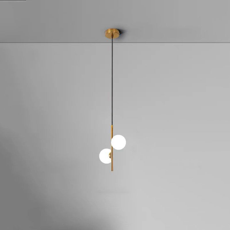 Suspension sphérique nordique contemporaine – 2/3/4 lumières en fer et verre pour chambre 
