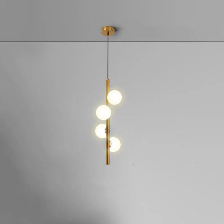 Suspension sphérique nordique contemporaine – 2/3/4 lumières en fer et verre pour chambre 