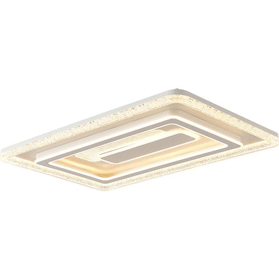 Moderna lámpara de techo LED rectangular de lujo – Montaje empotrado en hierro y acrílico para sala de estar 