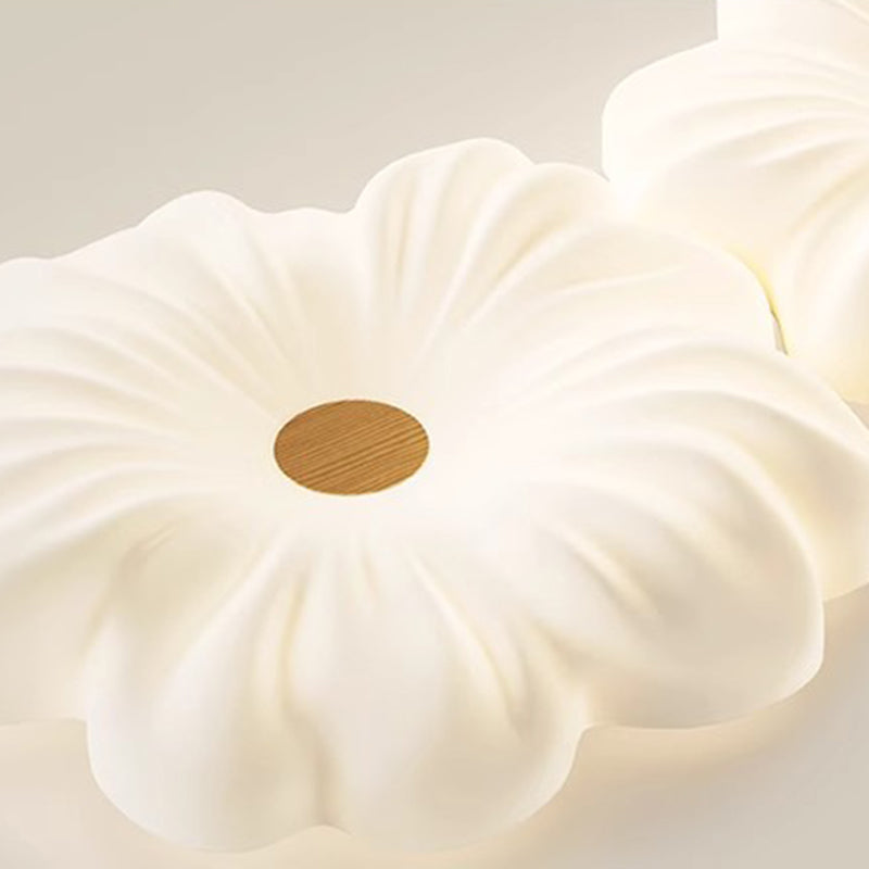 Contemporary Creative Flower LED Ceiling Light – Flush Mount in Iron &amp; PE for Bedroom