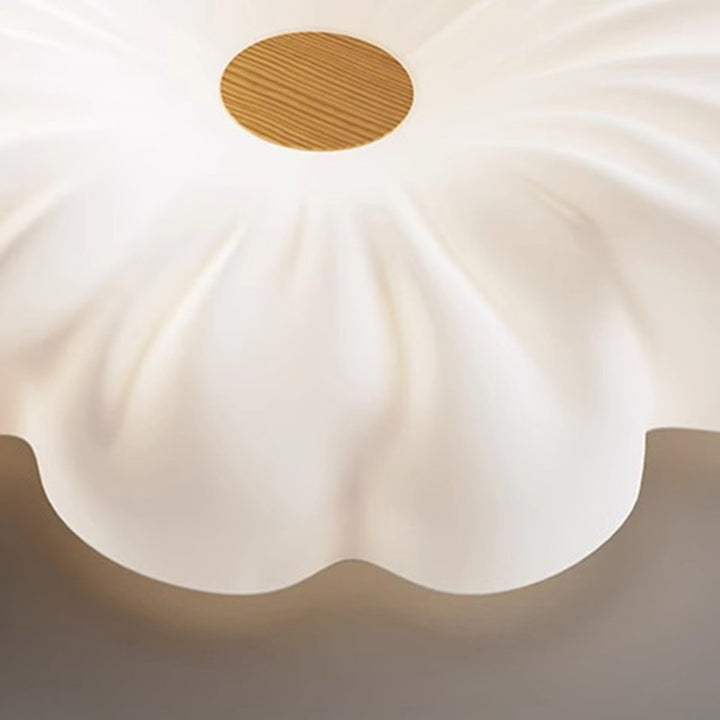 Contemporary Creative Flower LED Ceiling Light – Flush Mount in Iron &amp; PE for Bedroom