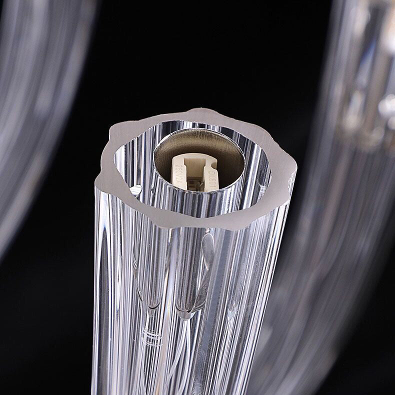 Contemporáneo Creativo Candelabro de Medusa – Lámpara de 12 Luces de Vidrio y Metal para Sala de Estar 