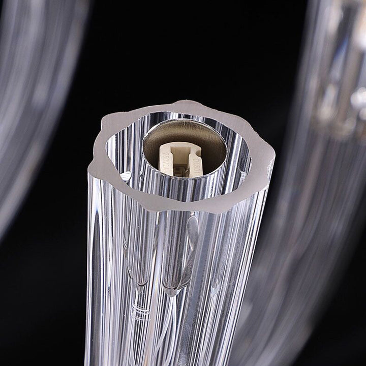 Contemporáneo Creativo Candelabro de Medusa – Lámpara de 12 Luces de Vidrio y Metal para Sala de Estar 