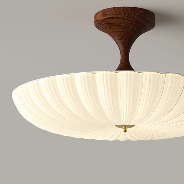 Traditionelle chinesische Kuppel-LED-Deckenleuchte – Halbeinbau aus Acryl und Eisen für das Schlafzimmer 