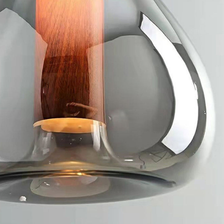 Zeitgenössisches nordisches Kegel Aluminium Glas 1-Licht Pendelleuchte für Schlafzimmer 