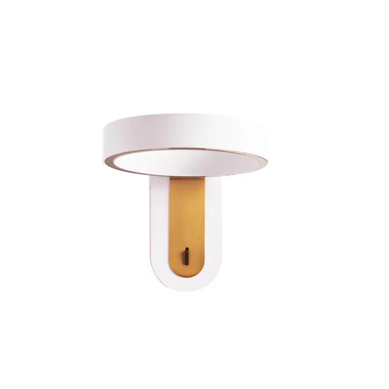 Modern Simplicity Round Iron Aluminum LED Wall Sconce Lamp For Bedroom