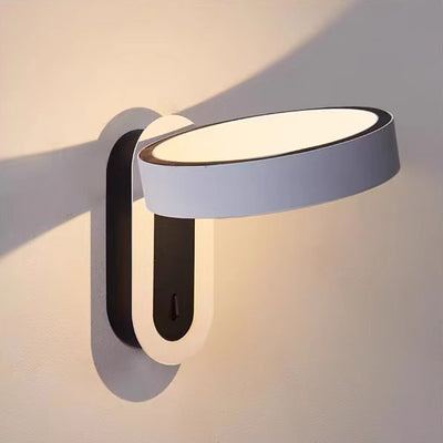 Modern Simplicity Round Iron Aluminum LED Wall Sconce Lamp For Bedroom