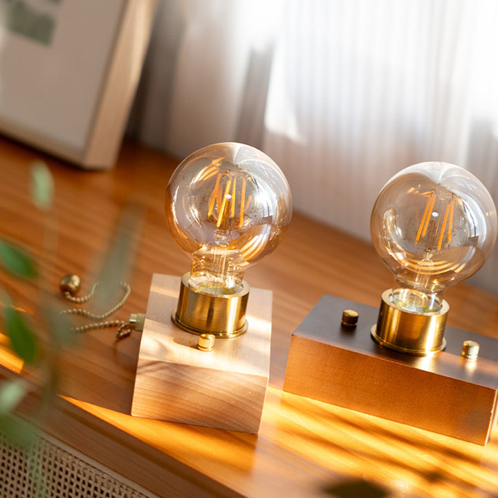 Traditionelle Vintage Rechteckige Wandleuchte aus Massivholz, Aluminium und Glas mit 1 Licht für das Schlafzimmer 