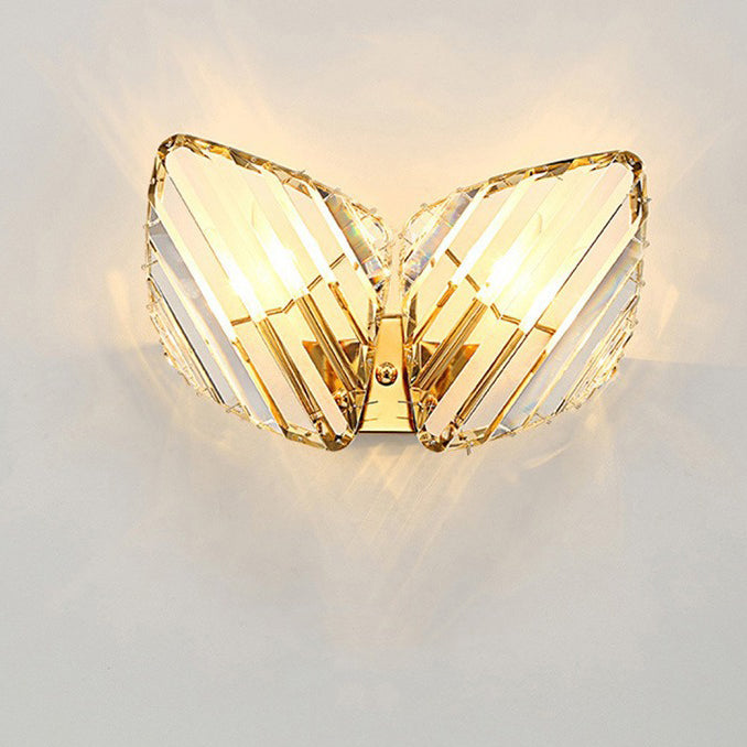 Applique murale moderne de luxe en métal carré avec cristal à 1 lumière pour salon 