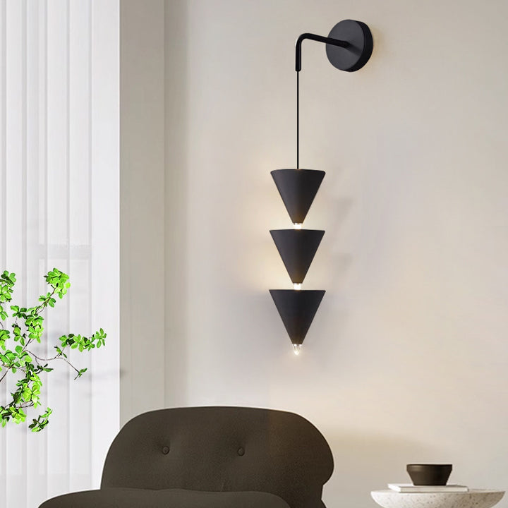 Applique murale LED en fer et acrylique créative contemporaine pour salon 