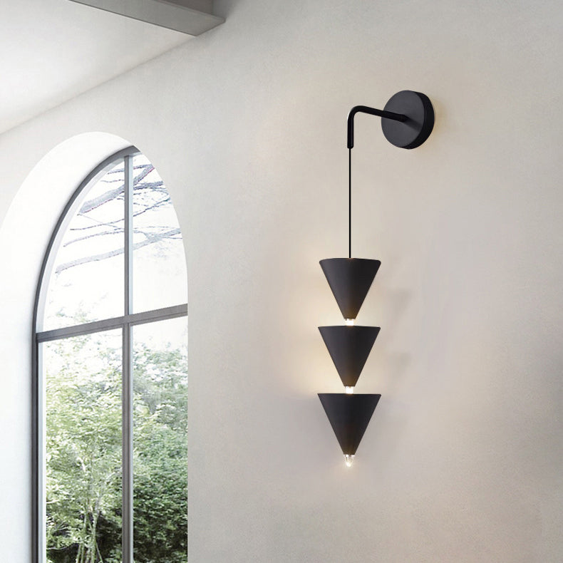 Applique murale LED en fer et acrylique créative contemporaine pour salon 