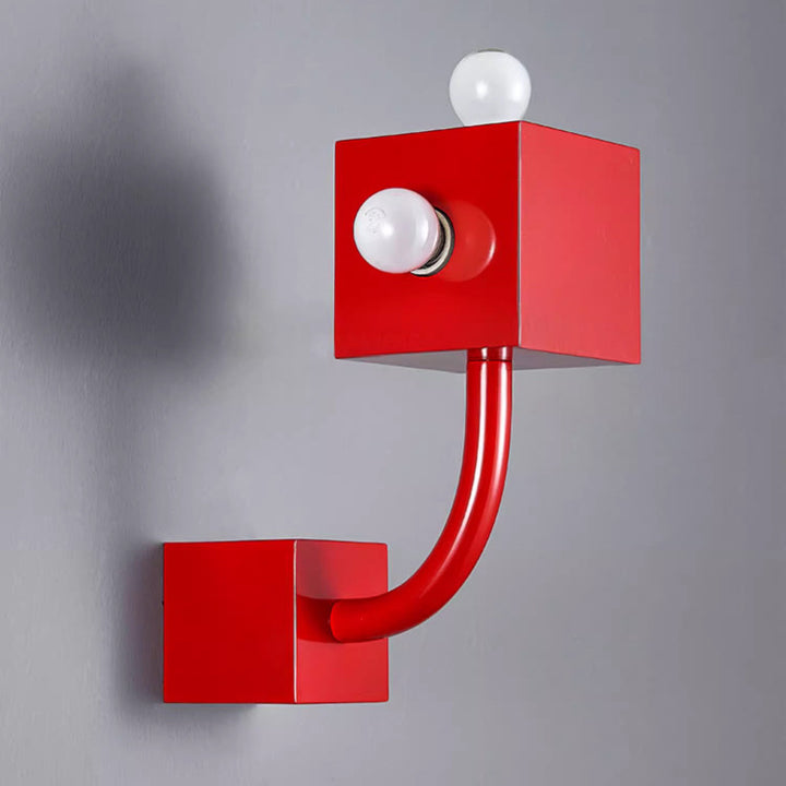 Lámpara Aplique de Pared de 3 Luces de Cubo de Hierro Vintage Tradicional para Dormitorio 