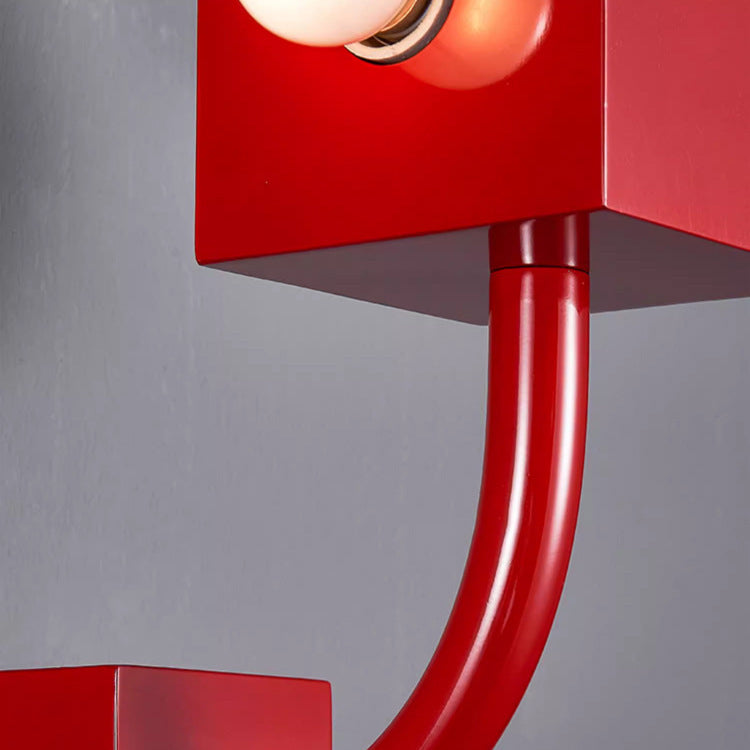 Lámpara Aplique de Pared de 3 Luces de Cubo de Hierro Vintage Tradicional para Dormitorio 