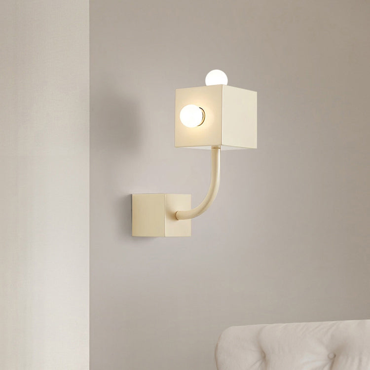 Lámpara Aplique de Pared de 3 Luces de Cubo de Hierro Vintage Tradicional para Dormitorio 