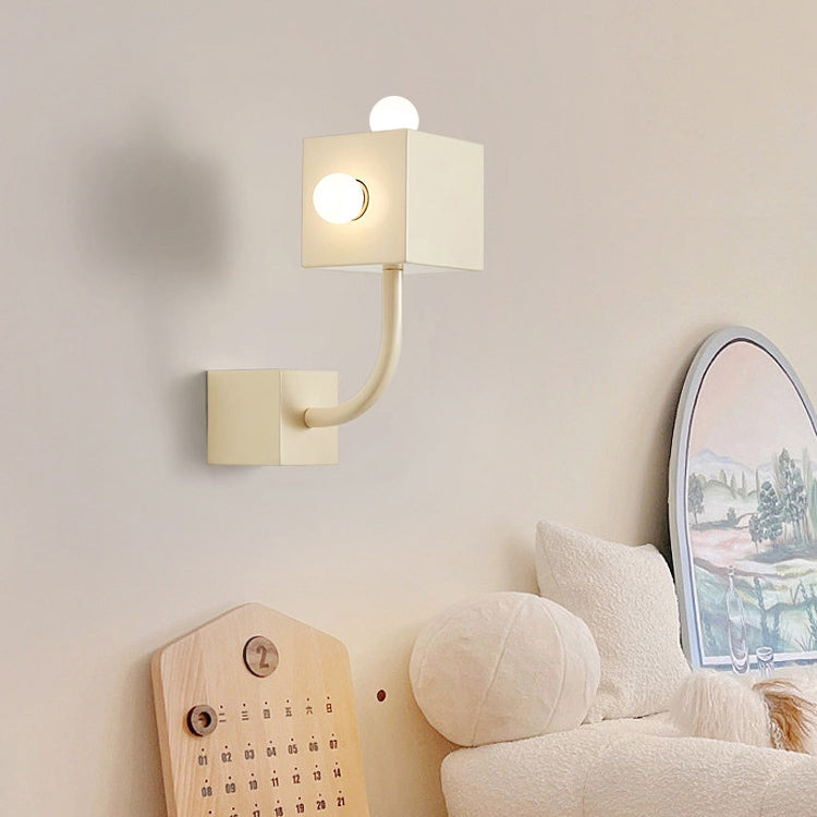 Lámpara Aplique de Pared de 3 Luces de Cubo de Hierro Vintage Tradicional para Dormitorio 