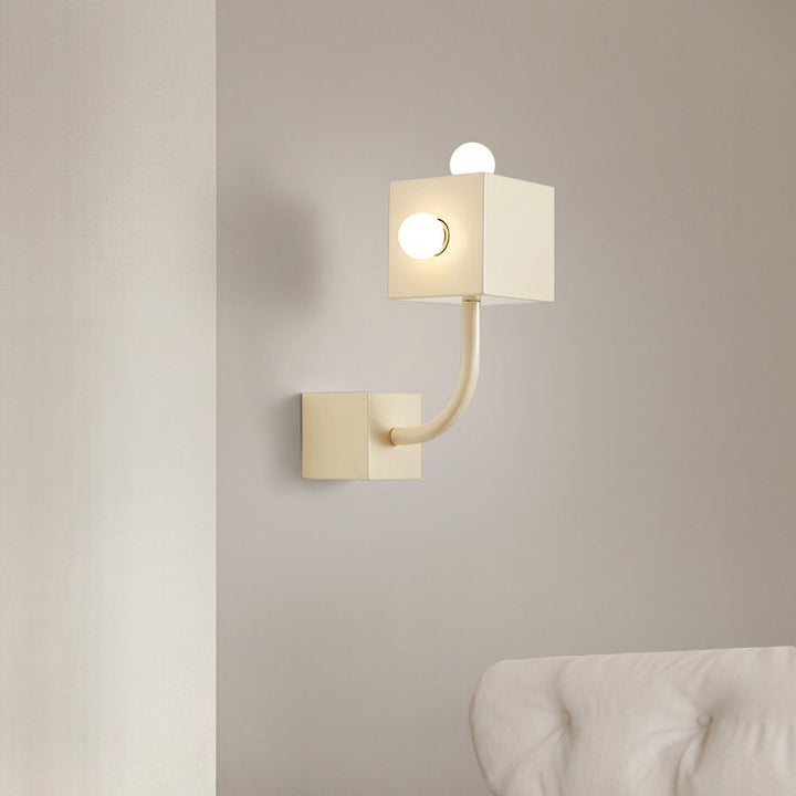 Lámpara Aplique de Pared de 3 Luces de Cubo de Hierro Vintage Tradicional para Dormitorio 