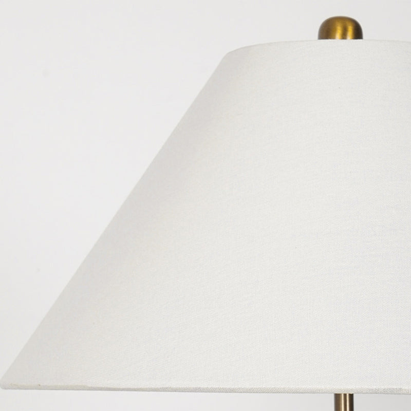 Moderne Einfachheit Kegelstumpf Kegel Harz Stoff Metall 1-Licht Tischlampe Für Schlafzimmer 