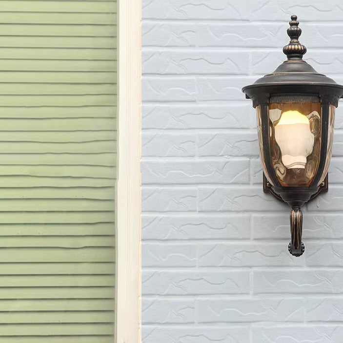 Aplique de pared de 1 luz con vidrio de aluminio nórdico contemporáneo para patio exterior 