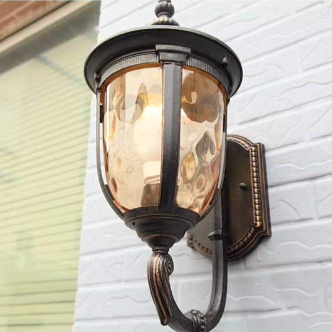 Aplique de pared de 1 luz con vidrio de aluminio nórdico contemporáneo para patio exterior 