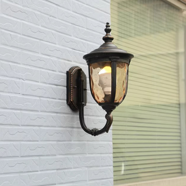Aplique de pared de 1 luz con vidrio de aluminio nórdico contemporáneo para patio exterior 