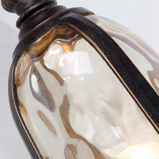 Zeitgenössische nordische Jar Aluminium Glas 1-Licht Wandleuchte Lampe für Außenbereich Patio 