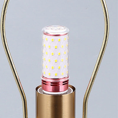 Traditionelle chinesische Tischlampe aus kreisförmigem Kupfermetall mit einem Licht für das Schlafzimmer 