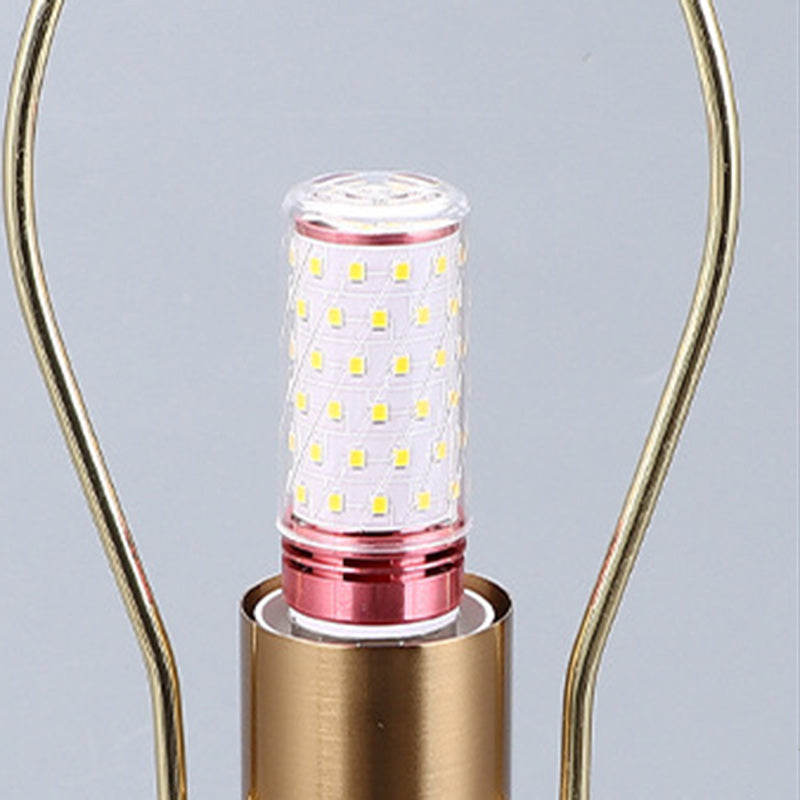 Traditionelle chinesische Tischlampe aus kreisförmigem Kupfermetall mit einem Licht für das Schlafzimmer 