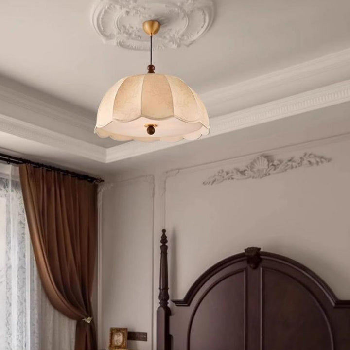 Traditionelle französische Kuppel aus Eisen, 4-flammige Pendelleuchte für das Schlafzimmer 